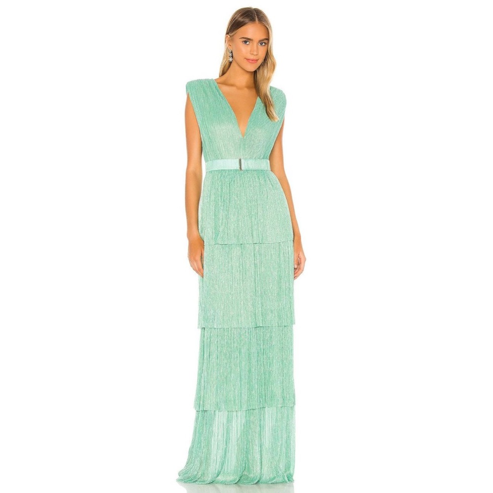 Sabina Musayev Skylar Gown in mint